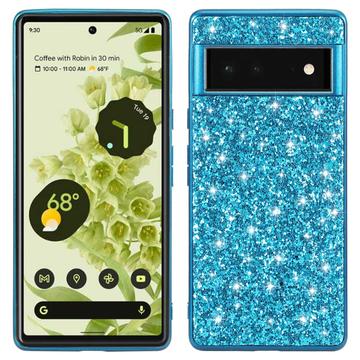 Google Pixel 8a Glitter Series Hybrid-deksel - Blå