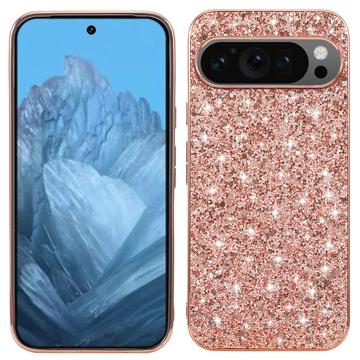 Google Pixel 9/9 Pro Glitter Series Hybrid-deksel - Roségull