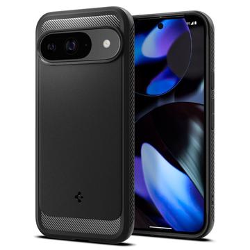 Google Pixel 9/9 Pro Spigen Rugged Armor TPU-deksel - Svart