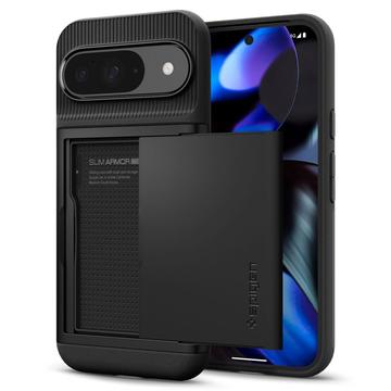 Google Pixel 9/9 Pro Spigen Slim Armor CS Deksel - Svart