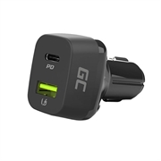 Green Cell 48W billader med USB-C Power Delivery og USB-A Quick Charge 3.0 - hurtiglading for smarttelefoner og nettbrett