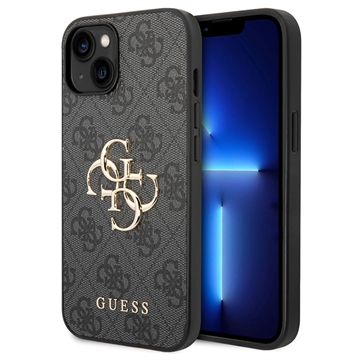 iPhone 15 Plus Guess 4G Big Metal Logo Hybrid-deksel - Grå