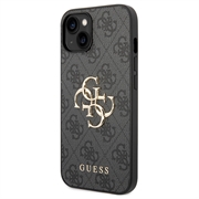 iPhone 15 Plus Guess 4G Big Metal Logo Hybrid-deksel - Grå