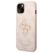 iPhone 15 Plus Guess 4G Big Metal Logo Hybrid-deksel - Rosa