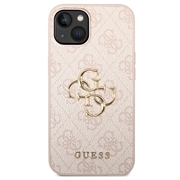 iPhone 15 Plus Guess 4G Big Metal Logo Hybrid-deksel - Rosa