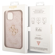 iPhone 15 Plus Guess 4G Big Metal Logo Hybrid-deksel - Rosa