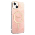 Guess 4G Edition Bundle Pack iPhone 14 Deksel & Trådløs Lader - Rosa