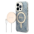 Guess 4G Edition Bundle Pack iPhone 14 Pro Deksel & Trådløs Lader