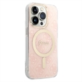 Guess 4G Edition Bundle Pack iPhone 14 Pro Deksel & Trådløs Lader - Rosa