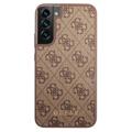 Guess 4G Metal Gold Logo Samsung Galaxy S23+ 5G Hybrid-deksel - Brun