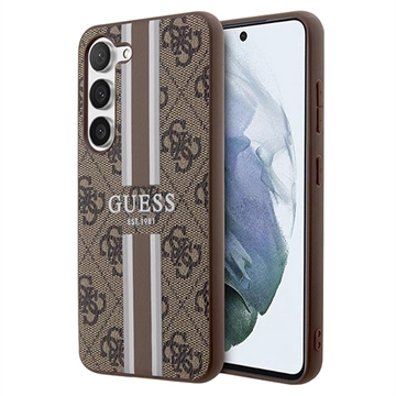 Guess 4G Printed Stripe Samsung Galaxy S23+ 5G Hybrid-deksel - Brun