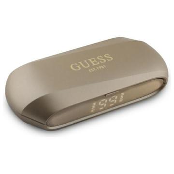 Guess Elongated Metallic Printed Logo Trådløse hodetelefoner med ladeveske - gull