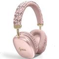 Guess G Cube Metallic Script Logo On-Ear trådløse hodetelefoner med metallskrift - Rosa