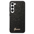 Guess Glitter Flakes Metal Logo Samsung Galaxy S23 5G Hybrid-deksel - Svart