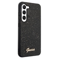 Guess Glitter Flakes Metal Logo Samsung Galaxy S23 5G Hybrid-deksel - Svart