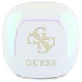 Guess Iridescent 4G True Wireless-øretelefoner med trykt logo - Hvit