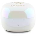 Guess Iridescent 4G True Wireless-øretelefoner med trykt logo - Hvit