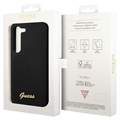 Guess Metal Logo Samsung Galaxy S23 5G Silikondeksel - Svart