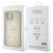 iPhone 15 Guess Saffiano Hybrid-deksel - MagSafe Kompatibel - Beige