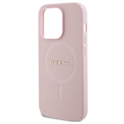 iPhone 15 Pro Guess Saffiano Hybrid-deksel - MagSafe Kompatibel - Rosa