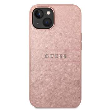 Guess Saffiano iPhone 14 Plus Hybrid-deksel - Rosa