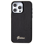 iPhone 15 Pro Guess Sequin Script Logo Deksel - Svart