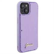 iPhone 15 Guess Sequin Script Logo Deksel - Lilla