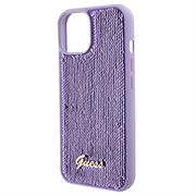 iPhone 15 Guess Sequin Script Logo Deksel - Lilla