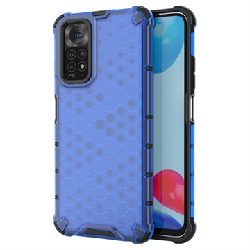 Xiaomi Redmi Note 11/11S Honeycomb Armored Hybrid-deksel - Blå