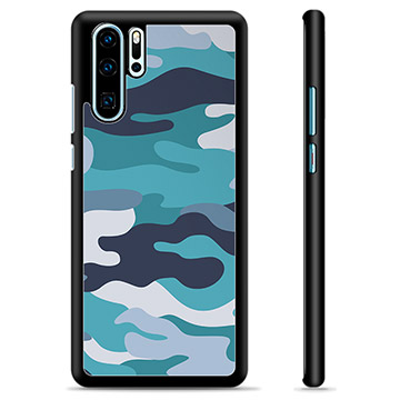 Huawei P30 Pro Beskyttelsesdeksel - Blå Kamuflasje