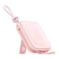 Joyroom JR-L008 Cutie Power Bank 10000mAh m. USB-C & Lightning-kabler - 22.5W - Rosa