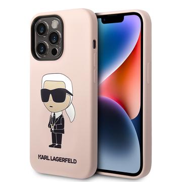 iPhone 15 Pro Max Karl Lagerfeld Ikonik Silikondeksel - Rosa