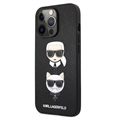 Karl Lagerfeld Saffiano K&C Heads iPhone 13 Pro Deksel - Svart