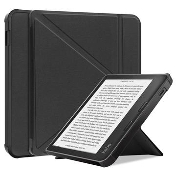 Kobo Libra 2 Origami Stand Folio-etui - Svart