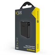 Ksix Nano 22.5W Power Bank 10000mAh - Svart