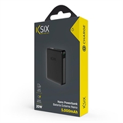 Ksix Nano USB-C 20W Power Bank 5000mAh - Svart