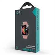 Ksix Urban 4 Mini vanntett smartklokke med sports-/helsemodus - Bluetooth, IP68 - Rosa