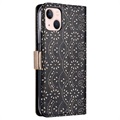 Lace Pattern iPhone 14 Lommebok-deksel - Svart