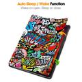 Lenovo Tab K11 Plus Tri-Fold Series Smart Folio-deksel - Graffiti