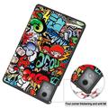 Lenovo Tab K11 Plus Tri-Fold Series Smart Folio-deksel - Graffiti