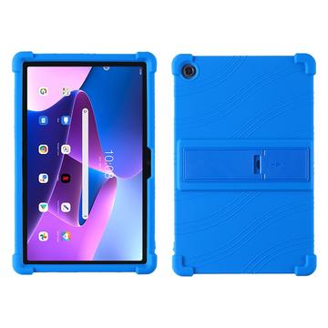 Lenovo Tab M10 Plus Gen 3 silikonetui med støtte - blå