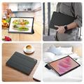 Lenovo Tab Plus Dux Ducis Domo Tri-Fold Smart Folio-etui - Svart