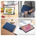 Lenovo Tab Plus Dux Ducis Domo Tri-Fold Smart Folio-etui - Blå