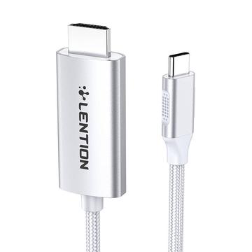 Lention CU707 USB-C til HDMI 2.0-kabel 4K60Hz/1Gbps - 3m - Sølv