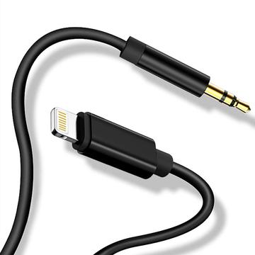 Lightning til 3.5mm lydkabel for iPhone, iPad - 1m - Svart