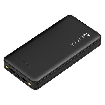 Lippa 20000mAh strømbank med 2x USB-A-porter (Åpen Emballasje - Bulk Tilfredsstillende) - svart