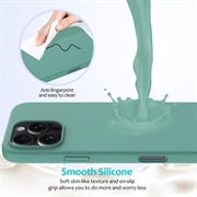 iPhone 16 Pro Liquid Silikondeksel - Mørkegrønn