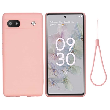 Google Pixel 6a Liquid Silikondeksel - Rosa