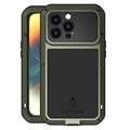 Love Mei Powerful iPhone 14 Pro Hybrid-deksel - Grønn
