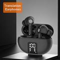 M10 Multiple Languages Translation Earphones Wireless Bluetooth Smart Voice Translator Headset - Black (øretelefoner med oversettelse til flere språk)